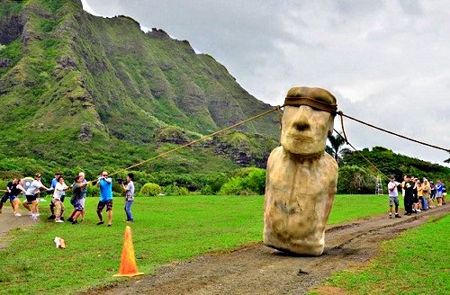 come trasportavano i moai